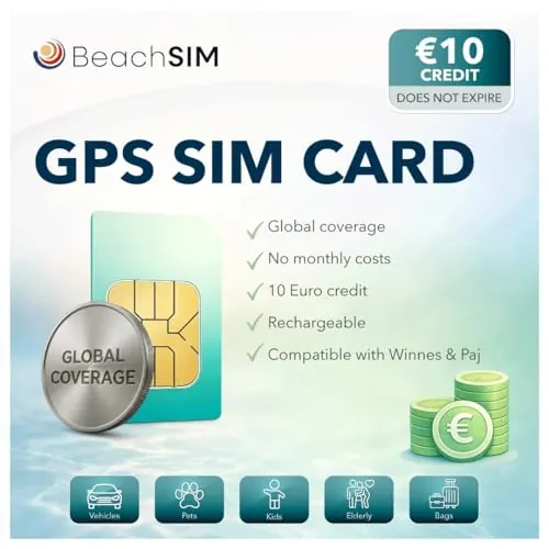 Tarjeta SIM de prepago para localizador GPS, Adecuada por Ejemplo para Winnes, Paj-GPS