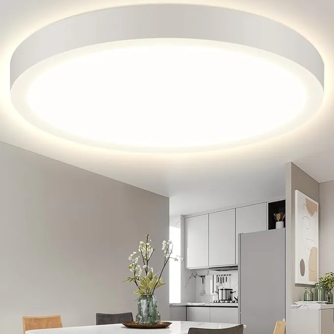 Aigostar Lampara de Techo LED 24W Ø289mm Plafon LED Techo 2700LM Luz natural 4000K para Sala de Estar，Dormitorio，Cocina ，Pasillo，Balcón