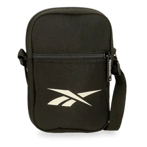 Reebok Malden Bandolera Pequeña Negro 12x17x2,5 cms Poliéster by Joumma Bags