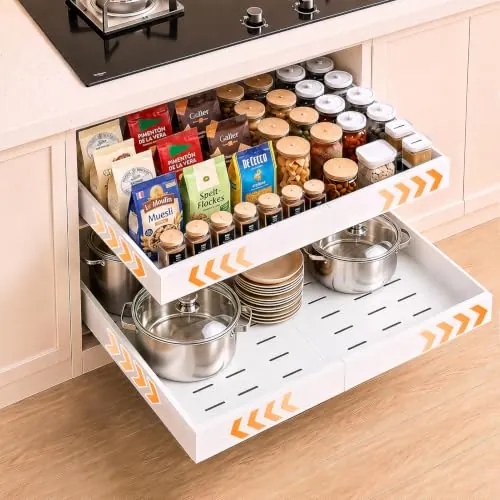 PNNP Cajones Extraibles para Cocina 2 piezas: 52 cm de profundidad