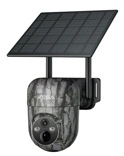 Xega Cámara De Caza Solar 4G Exterior con Tarjeta SIM Sin WiFi PTZ 2K 3MP