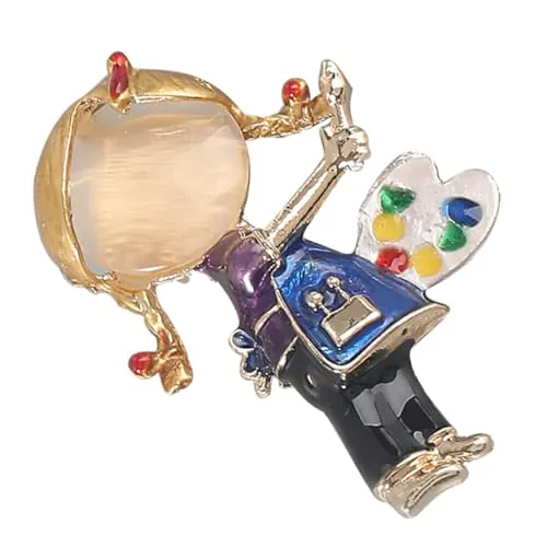 Hemobllo Broche de Niña Pequeña Adorable de Aleación Diseño Creativo, Pin de Solapa Ornamental para Ropa Femenina, Adecuado para Ocasiones Obsequios y Decoración Infantil