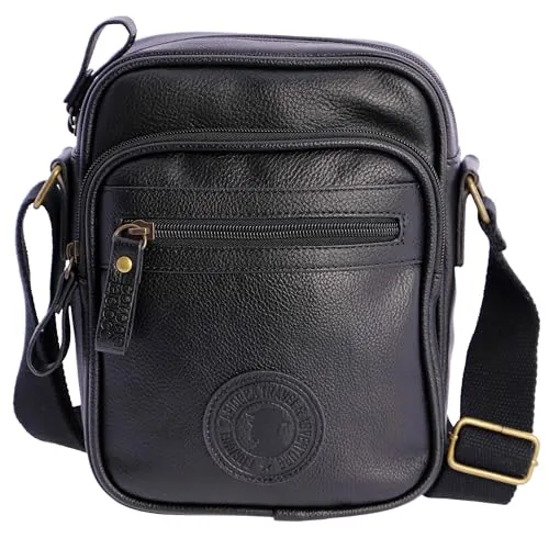 Coronel Tapioca - Bandoleras Hombre - Bolso Hombre - Bolso hombre bandolera - Bolso Bandolera hombre - Bandolera piel hombre para uso diario, casual, viaje o negocios