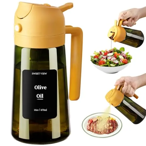 SWEET VIEW Aceitera Spray Pulverizador y Dispensador Aceite