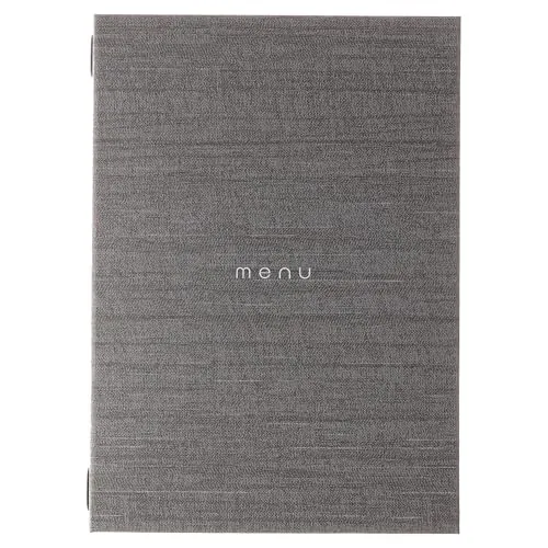 DAG Style, Portamenu Restaurante A4 Linea Italy, Menú Restaurante con inscripción "menu" Color Gris, PU, 100% Made in Italy