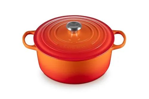 Le Creuset Cocotte redonda de hierro fundido, 28 cm, 6, 7 L, Todas Las Fuentes de Calor incluso inducción, Volcanico, 21177280902430