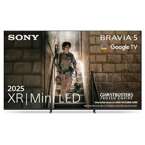 Sony BRAVIA 5, Mini LED TV 65 Pulgadas, Procesador XR con IA, Acoustic Multi-Audio, Dolby Vision/Atmos, IMAX Enhanced, Google TV 2025, Apple AirPlay 2, Eco Dashboard2, Smart TV, 65"