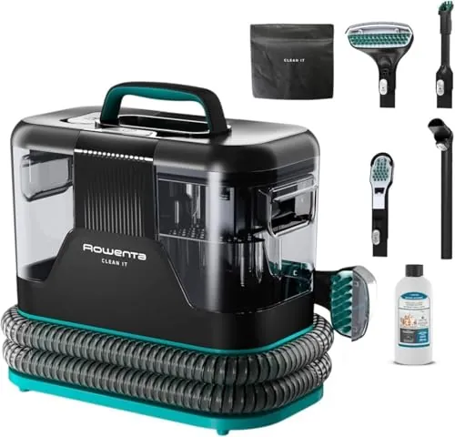 Rowenta Clean It, Aspirador de tapicerías, Depósito extraíble de 1,8L , Limpieza rápida de derrames y manchas, Suciedad de Mascotas, Potencia de 750W, IN5020F0