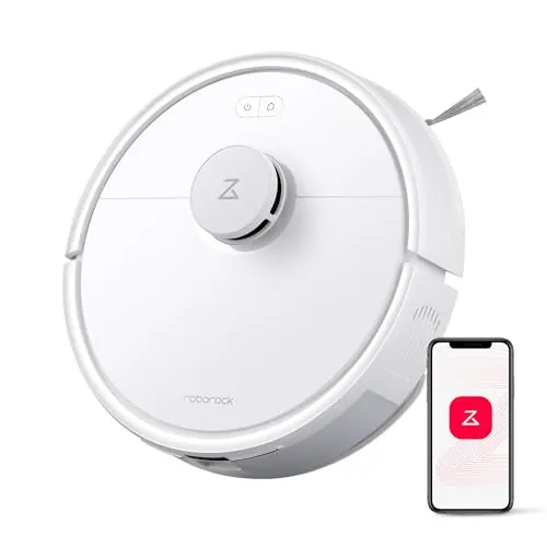 roborock Q7L5 Robot Aspirador y Mopa Doble Sistema Antienredos, Succión HyperForce de 8,000 Pa, Navegación Precisa, Rendimiento de Nivel Básico, Dueños de Mascotas, Blanco