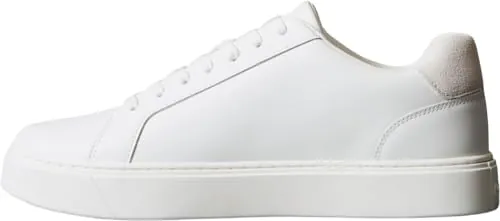 Calvin Klein Sneaker con Suela Cupsole Hombre Classic Laceup de Piel, Blanco (Triple Bright White), 40