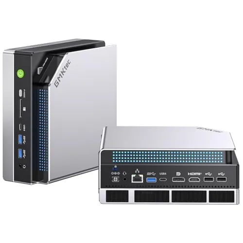 GMKtec EVO-X2 AI Mini PC AMD Ryzen AI MAX+ 395 (16N/32H, hasta 5.1 GHz), 126 Tops de Rendimiento de IA, 64 GB de RAM DDR5, SSD 1 TB M.2 PCIE 4.0 X4, Mini PC Gaming con Tarjeta Gráfica 8060S, WiFi 7