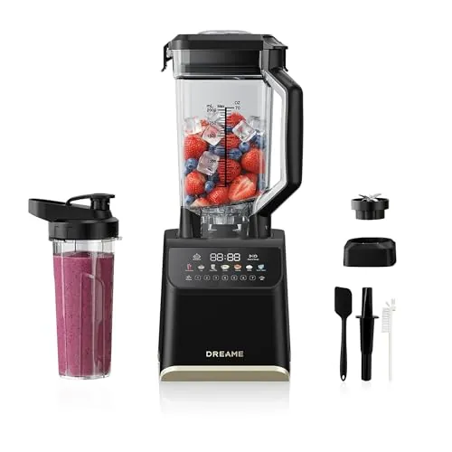 DREAME BlendLogic Negro, Batidora de Vaso, Tecnología IDetect