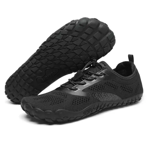 SAGUARO Hombre Barefoot Zapatillas Minimalistas Mujer Zapatillas de Trail Running para Deportes Acuaticos Antideslizante, Smart Ⅰ- Zapatos Barefoot Negro,Gr.41