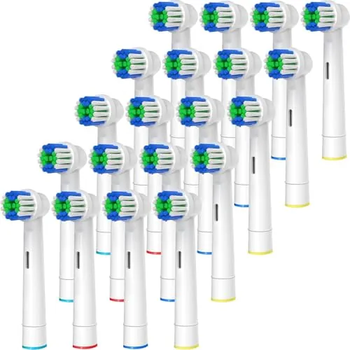 GENKENT Recambios Cepillos Cabezas de Dientes Compatibles con Recambios Cepillos Oral B Braun, 20 Piezas Profesionales para Repuesto de Cabezas de Oral B Pro Series 1/3
