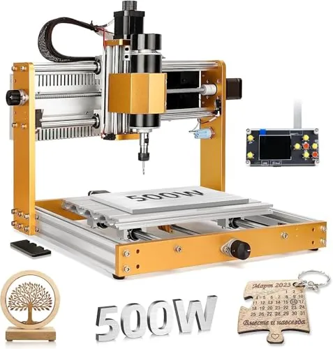 LUNYEE 3018 PRO MAX 500W Fresadora CNC de metal completo, interruptor de límite de 3 ejes y de parada de emergencia para cortar madera acrílica MDF PCB plástico, área de trabajo: 300 x 180 x 80 mm
