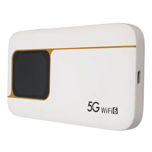 5G Mobile Hotspot, WiFi 6 Mobile Hotspot Router, 2.77Gbps DL, 1.25 Gbps UL, Batería de 7100 MAh, Diseño IP67, 2.01 en Pantalla Táctil, hasta 16 Dispositivos, Admite 5G y 4G+