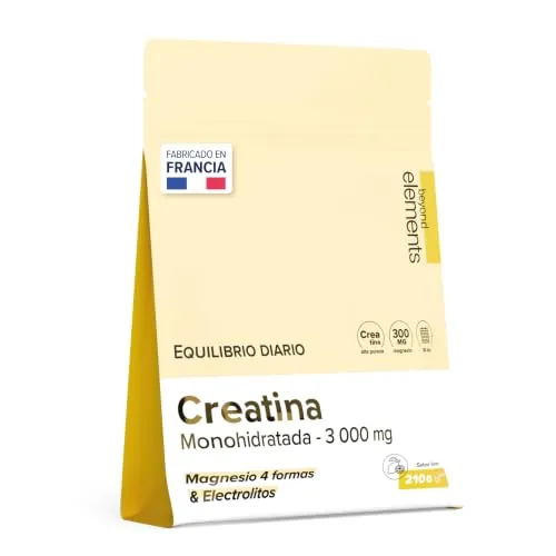 Creatina Monohidrato Pura 3g con Magnesio 4 Formas y Electrolitos - Limón