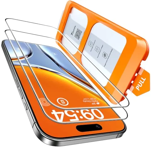 TOCOL 2 Piezas Protector Pantalla para iPhone Air, Instalación Fácil