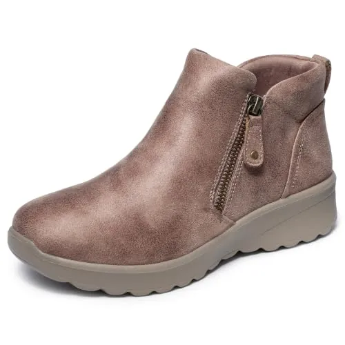 Skechers Lovely Vibe, Botas cortas al tobillo Mujer, Marrón, 38.5 EU