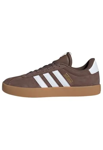 adidas Hombre VL Court 3.0 Shoes, Earth Strata/Cloud White/Gold Metallic, 40 EU