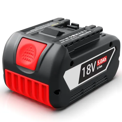 5,0Ah Batería de Repuesto para Bosch 18V: Compatible con BAT618 BAT618G