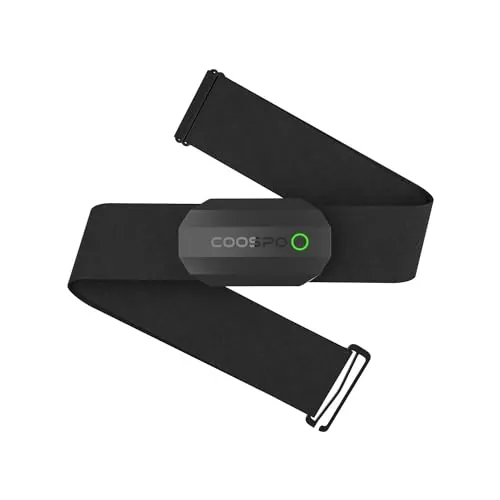 COOSPO H808S Frecuencia Cardíaca Bluetooth Banda Monitor Sensor de Frecuencia Cardíaca Deportivo Ant+ para CoospoRide, Wahoo, adidas Run, Rouvy, Pulsoid