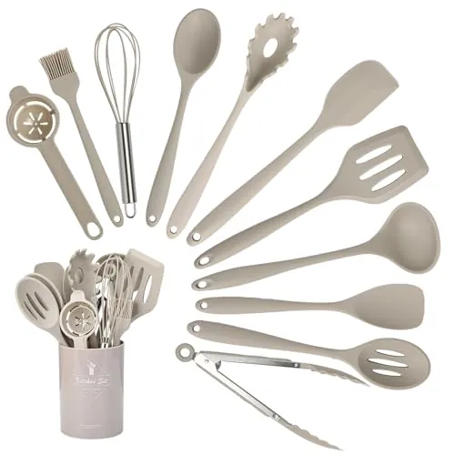 VINATO Juego de Utensilios Cocina 12 Piezas, Utensilios de Silicona