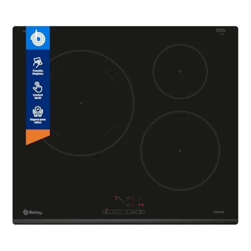 Balay, Placa de inducción, 60 cm, Zona de 28 centímetros, Negro, 3EB865FR