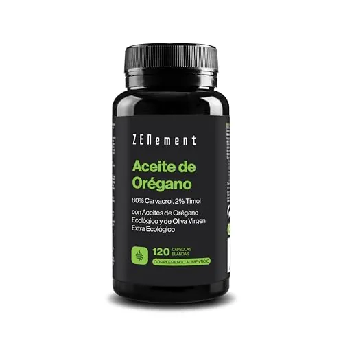Aceite de Orégano 80% Carvacrol y 2% Timol - AOVE Ecológico - 120 Cápsulas