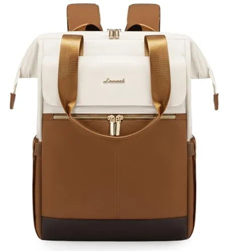 LOVEVOOK Mochila Portatil Mujer, 15.6 Pulgadas Impermeable Antirrobo Backpack, Mochilas para Ordenador Portátil con Carga USB para la Profesora Trabajo Viajes Universidad Colegio