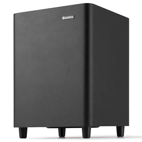 Audizio SW65C – Subwoofer Activo HiFi de 130W con woofer 6,5” y Graves Profundos, Filtro Ajustable, Control de Fase, Bass Reflex, Altavoz para Home Cinema, soundbars y Equipos de música, Color Negro