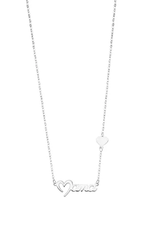 LOTUS SILVER Collar Mujer Plata de Ley 925 - Colgante de Mamá - Acabado Refinado LP3405-1/1 - Collares Mujer - Regalo de Cumpleaños, Aniversario, San Valentín, Madre y más