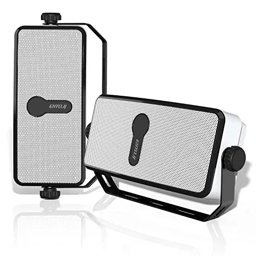 Inwa Altavoz Bluetooth Pared, Sincronización de 100 Altavoces, Conexión Teléfono Móvil, Echo Dot, Adecuado para Interior/Bajo el Alero/Garaje (2 Altavoces, 20W, Sync Speaker)
