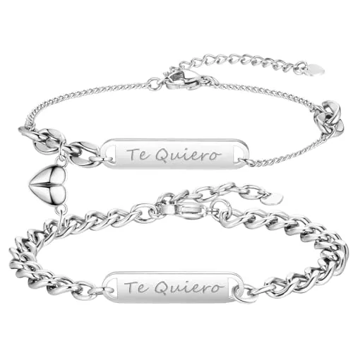 Gkmamrg San Valentin Regalos para Parejas Aniversario Pulseras - Regalo Novio Novia Regalos Navidad Pulsera magnética para Parejas conectadas