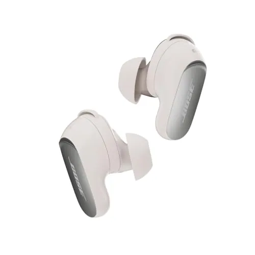 Bose Auriculares de botón QC Ultra Bluetooth (2.ª Gen), Auriculares de botón inalámbricos con cancelación de Ruido, hasta 6h de batería, IPX4, Audio inmersivo, Graves Profundos, Blanco Ahumado