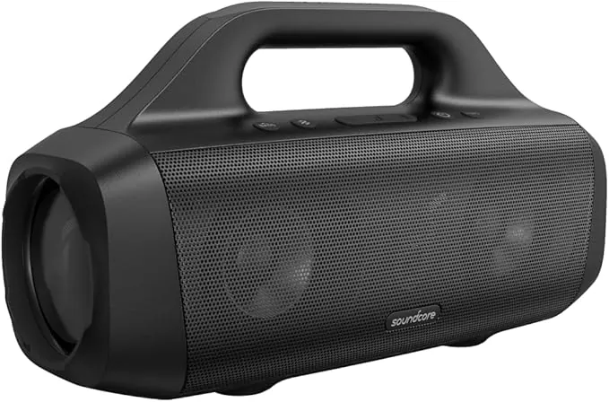 Soundcore Motion Boom Altavoz Bluetooth Potente de 30W, con Diafragma de Titanio, Tecnología BassUp, Resistente al Agua IPX7, 24h de Reproducción, App, para Exteriores y Camping, Altavoz portátil