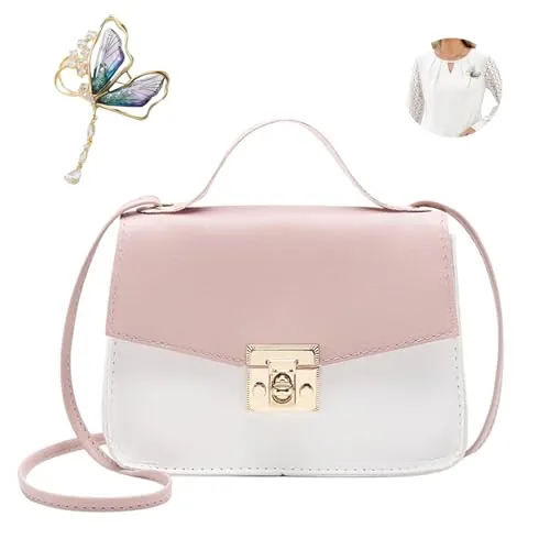 FOSDICK Bolso de hombro para niños, bolso cruzado de PU, bandolera de cuero, mini bolso para niñas y mujeres, para vacaciones, viajes y actividades al aire libre (19 * 4 * 13cm)