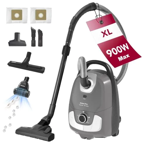 Akitas C11 Aspirador con Bolsa 900W 3.5L, Turbo 4-en-1 Anti-Pelos