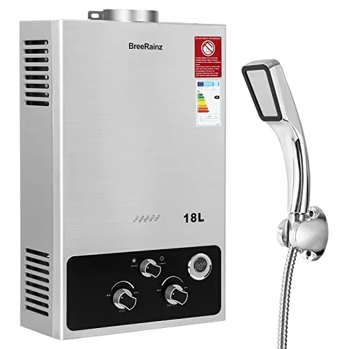 BreeRainz 18LPM Calentador de Agua Gas