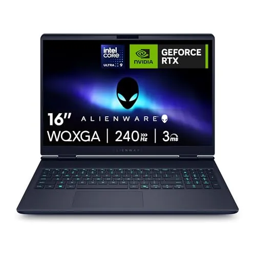Alienware 16x Aurora Portátil Gaming AC16251 16" WQXGA 240Hz G-Sync, Intel Core Ultra 9 275HX Series 2, Nvidia Geforce RTX 5070, 32GB RAM, 1TB SSD, Windows 11 Home,Teclado AlienFX RGB QWERTY Español