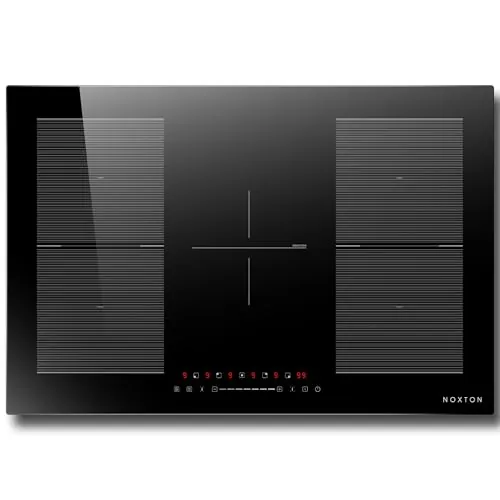 NOXTON Placa de inducción 5 zonas, 77 cm, 2 zonas flexibles