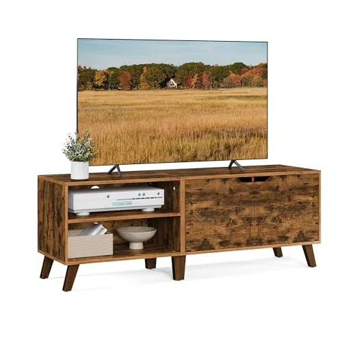 VASAGLE Mueble de TV, Mesa TV con Estante Ajustable, Longitud 140 cm