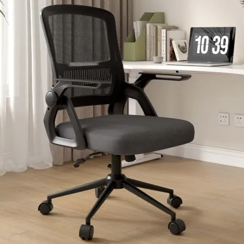 naspaluro Silla Escritorio Ergonómica Negro para Hogar y Oficina