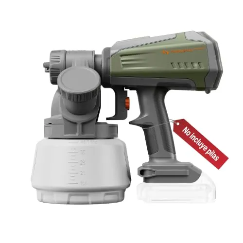 Tilswall Pistola Pintura Shark700 para Makita de 18V (sin batería), Verde | 90000RPM Motor Sin Escobillas, Depósito con Llenado Lateral 1300ML, 120 DIN-s Pistola de Pintura, para pintar paredes, techos