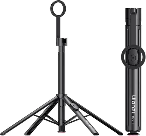 ULANZI SK-21 Trípode Magnético para Teléfono 180cm, Soporte Autodesplegable con 4 Patas, Palo Selfie Bluetooth, Compatible con iPhone 12-17, MagSafe y Samsung
