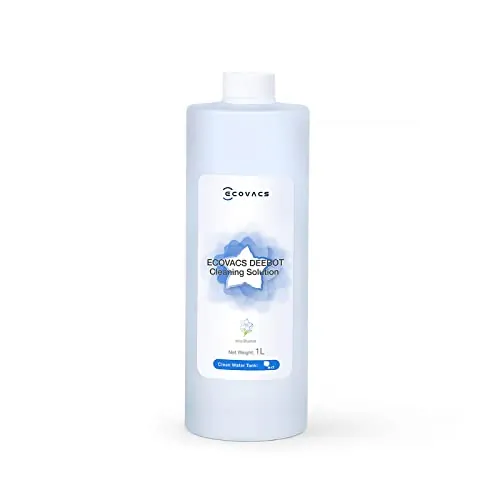 ECOVACS 1L de solución detergente de limpieza para todos los robots aspiradores Ecovacs DEEBOT serie N10/N20/N30/X1/X2/X5/X8/T10/T20/T30/T50, accesorio original