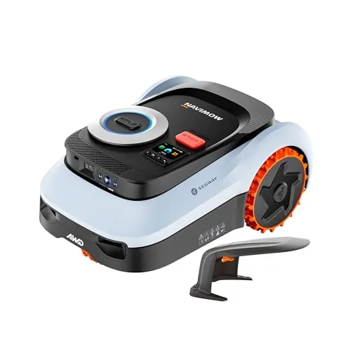 Segway Navimow i210 LiDAR Pro Robot cortacésped con Garage M, LiDAR + Visión + Red RTK, Xero-Turn AWD, mapeo automático, Tracción Integral para Pendientes del 55%, Rec. 1000 m² (Envío por Separado)