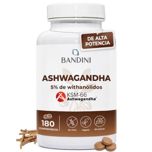 Bandini® Ashwagandha KSM-66® 1500mg - 180 comprimidos - Withania Somnifera
