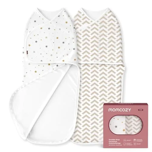 momcozy Saco para bebé de 0 a 3 Meses, Cierre silencioso, para Padres recién Nacidos, Reduce el Reflejo de Miedo, indispensable para recién Nacidos de 0 a 3 Meses, Paquete de 2