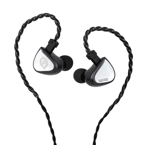 Linsoul Tripowin x 0DiBi: Vivace Monitor in Ear, 10mm diafragma Titanio Controlador dinámico IEM, HiFi Auriculares con Cable, Auriculares para Juegos Desmontable 2Pin para músicos entusiastas